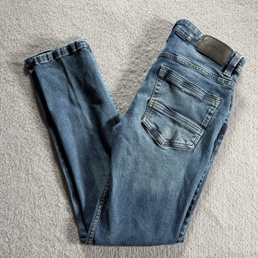 Kenneth Cole New York Slim Fit Jeans Mens 30x32 Blue Denim Stretch Medium Wash